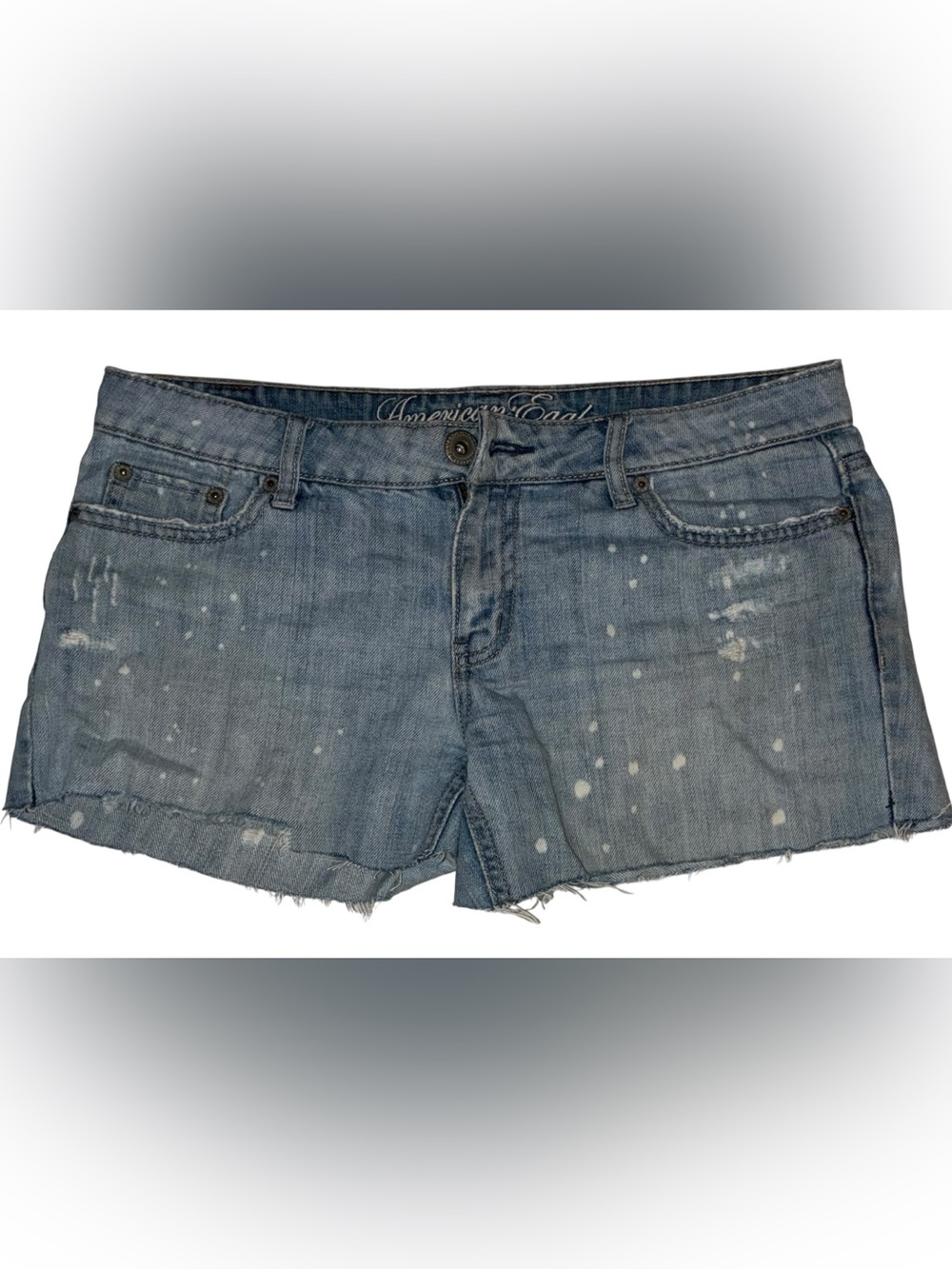 EUC American Eagle Denim Shorts Size 4 Distressed Festival Summer Jean Shorts
